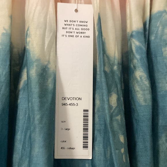 Vivien Ramsay tie dye skirt. Leather waistband. One of a kind.  Tag removed. - Picture 13 of 13